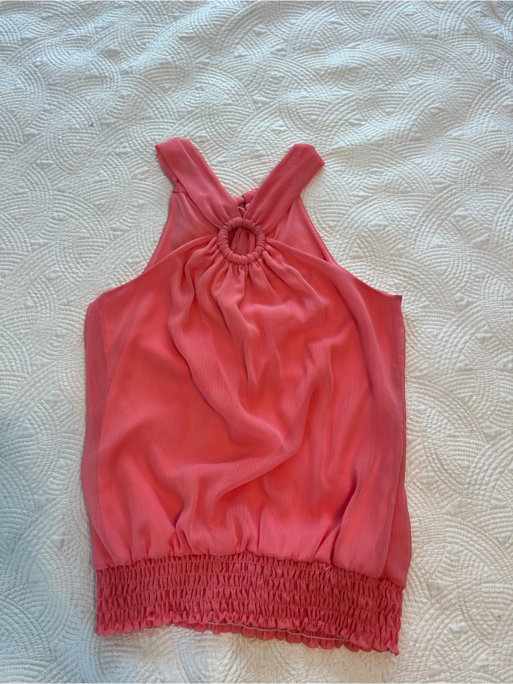 CACHE Y2K Women’s Halter Tank Top with Ring Detail